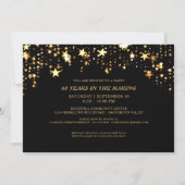 60e verjaardag zwart goud en nu fotosterren kaart (Achterkant)