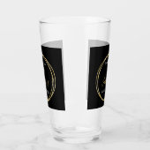 60e verjaardag Zwart Goud Persoonlijk Feestartikel Glas (Links)