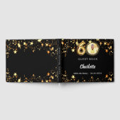 60e Verjaardag zwart gouden sterren foto Gastenboek (Volledig)