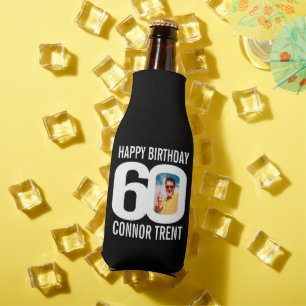 60e verjaardag zwart-wit twee foto's Cooler
