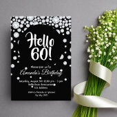 60e verjaardag zwarte diamanten hallo 60 kaart