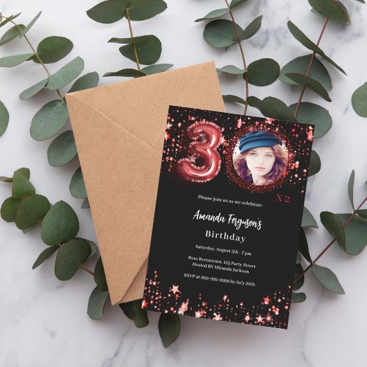 60e Verjaardag zwarte foto gouden sterren Kaart