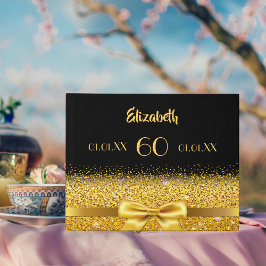 60e verjaardag zwarte gouden boog gastenboek