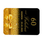 60e verjaardag zwarte gouden elegant behalve de da magneet (Horizontaal)