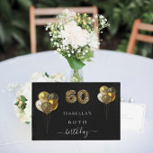 60e verjaardag zwarte goudluipaard verjaardag gastenboek