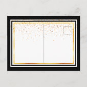 60e verjaardag zwarte gouduitnodiging briefkaart (Achterkant)