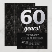 60e verjaardag Zwarte Zilverpartij Kaart (Voorkant / Achterkant)