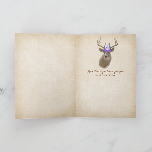 60e verjaardagsbok in bossen kaart (Binnen)