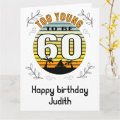 60e verjaardagscadeau grappig 60e verjaardag vanda kaart (Gele Bloem)