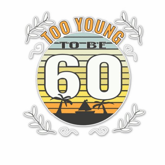 60e verjaardagscadeau grappig 60e verjaardag vanda sticker (Voorkant)