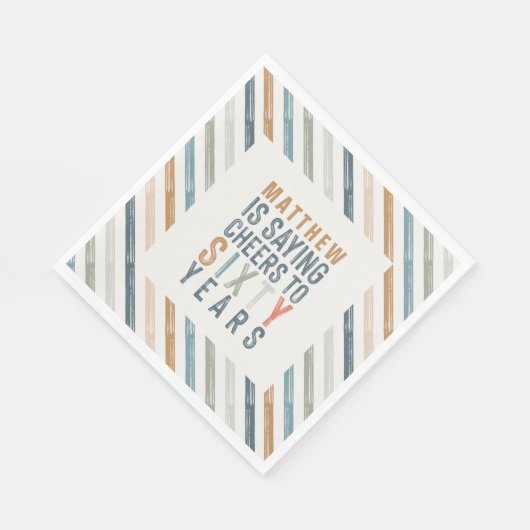 60e verjaardagsfeest accessoires decor servet (Hoek)