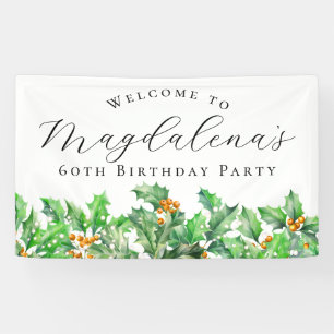 60e Verjaardagsfeest December Geboorte Bloem Welko Spandoek
