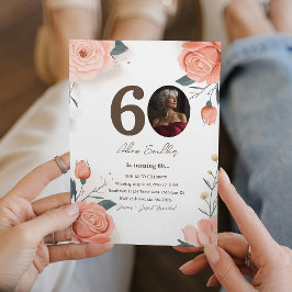 60e verjaardagsfeest en rode reses uitnodigingen