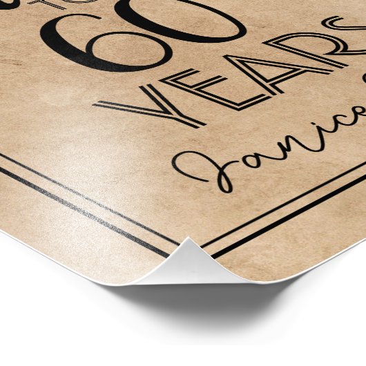 60e verjaardagsfeest foto afdruk (Hoek)