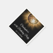 60e Verjaardagsfeest Gouden Sparkle Discobal Servet (Hoek)