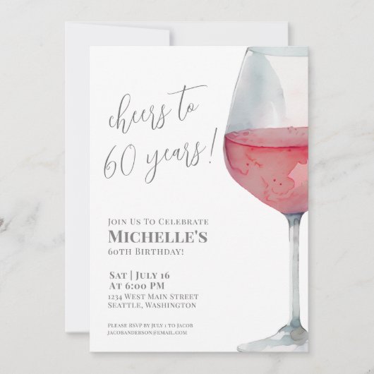 60e verjaardagsfeest juichen voor zestig kaart (Voorkant)