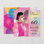 60e Verjaardagsfeest Partij Kaart (Voorkant / Achterkant)