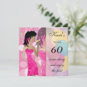 60e Verjaardagsfeest Partij Kaart (Staand voorkant)
