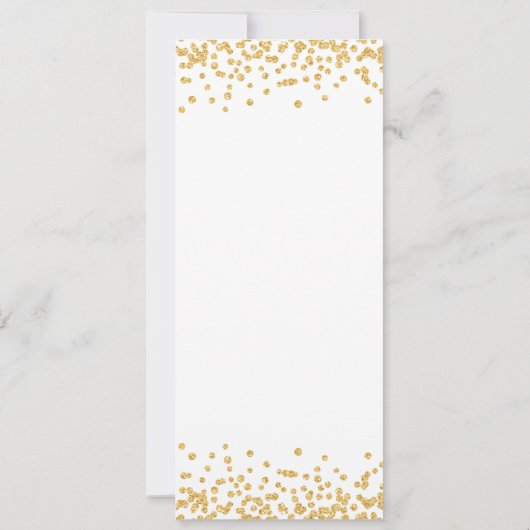 60e verjaardagsfeest programma Gold Confetti (Achterkant)