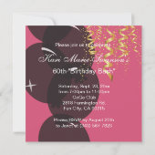 60e Verjaardagsfeest | Sjabloon | Doe-het-zelf Kaart (Achterkant)