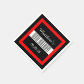 60e Verjaardagsfeest Solid Coloured Square Lijst Servetten (Hoek)