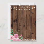 60e Verjaardagsfeest Verrassing Bloemen Roze Uitno Kaart (Achterkant)