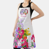 60e verjaardagsfeestje Bloemen Boeket schort (Insitu)