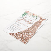 60e verjaardagsfeestje echt Roos goudfolie uitnodi Folie Uitnodiging (Gedraaid)