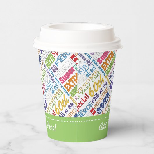 60e verjaardagsfeestje gepersonaliseerde geschenke papieren bekers (Rechts)