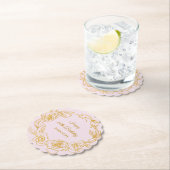 60e verjaardagsfeestje Goud Roos Blush Roze Kartonnen Onderzetters (Insitu)