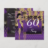60e Verjaardagsfeestje Kaart (Voorkant / Achterkant)
