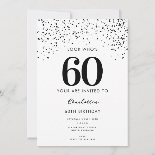 60e verjaardagsfeestje Kijk Wie is 60 Modern Kaart (Voorkant)