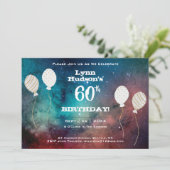 60e verjaardagsfeestje met naam kaart (Staand voorkant)