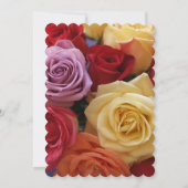 60e verjaardagsfeestje Multi Color Rozen Kaart (Achterkant)