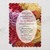 60e verjaardagsfeestje Multi Color Rozen Kaart (Voorkant / Achterkant)