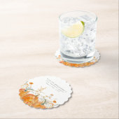 60e verjaardagsfeestje pompoen Wildflower Custom Kartonnen Onderzetters (Insitu)