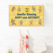 60e verjaardagsfeestje Retro geboren in de jaren 6 Spandoek (Insitu)