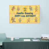 60e verjaardagsfeestje Retro geboren in de jaren 6 Spandoek (Beurs)