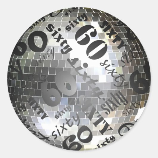 60e verjaardagsfeestje Sticker (Voorkant)