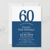 60E VERJAARDAGSFEESTJE UITNODIGEN moderne minimale Kaart (Voorkant)