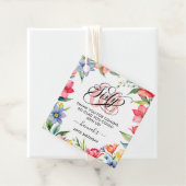 60e verjaardagsfeestje Waterverf Bloemen Bedankjes Labels (In situ)