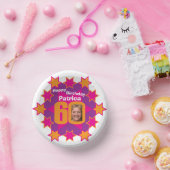 60e verjaardagsfoto en noem roze ster papieren kommen (Feest)