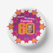 60e verjaardagsfoto en noem roze ster papieren kommen (Voorkant)