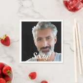 60e verjaardagsfoto, foto jongens script servet (Insitu)