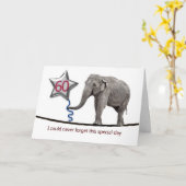 60e Verjaardagskaart met koorddansende olifant Kaart (Gele Bloem)