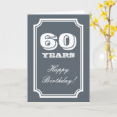 60e verjaardagskaart voor 60-jarig man of vrouw kaart (Gele Bloem)