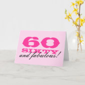 60e verjaardagskaart voor vrouwen | 60 en geweldig kaart (Gele Bloem)