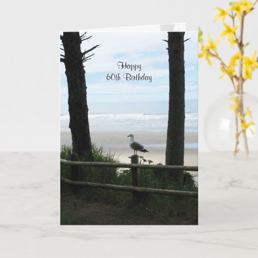 60e verjaardagskaarten kaart (Gele Bloem)