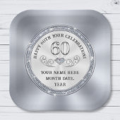 60e Verjaardagspapier Borden of 60e Jubileum Papieren Bordje