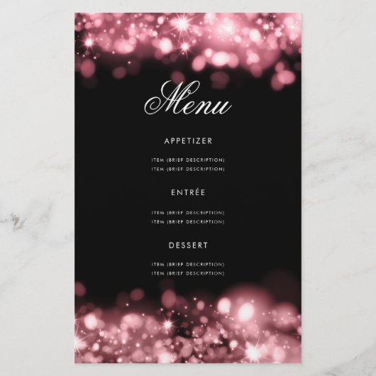 60e verjaardagsprogramma Glam Lights Roze Goud Men Flyer (Achterkant)